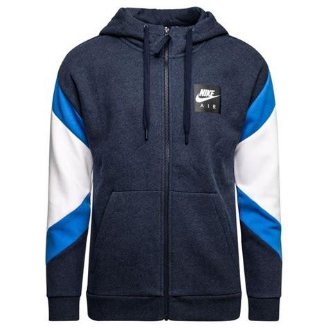 nike nsw kapuzenjacke fleece air navy blau weiß